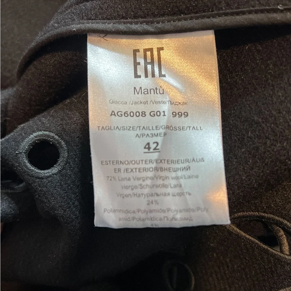 NWOT MANTU Women's Wool Blend Cut Out Coat Jacket Size 42 Made in Italy